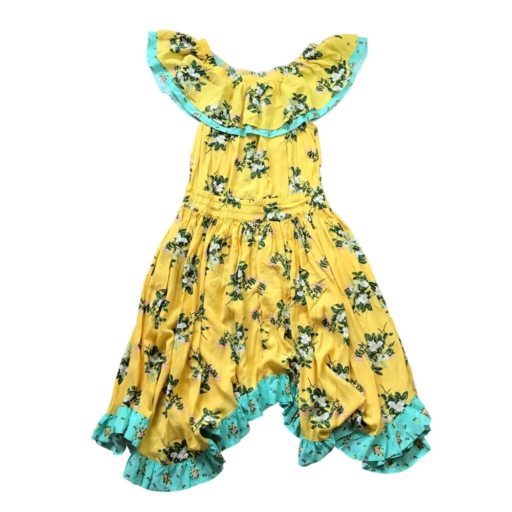 Matilda Jane Hooked On A Feeling Dress Women's M 100% Rayon Floral Off Shoulder
